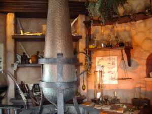 The Alchemist's laboratory. While this room isn't interactive, it does have sound and steam effects.