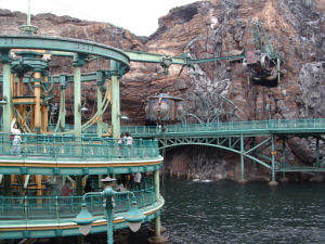 Spiral walkway down to 20,000 Leagues.